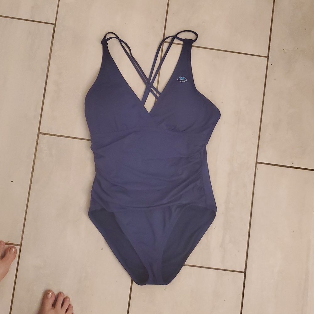 Disney Blue Swimsuit - Minnie Mouse Cross Back Swimsuit Size L - Picture 7 of 7